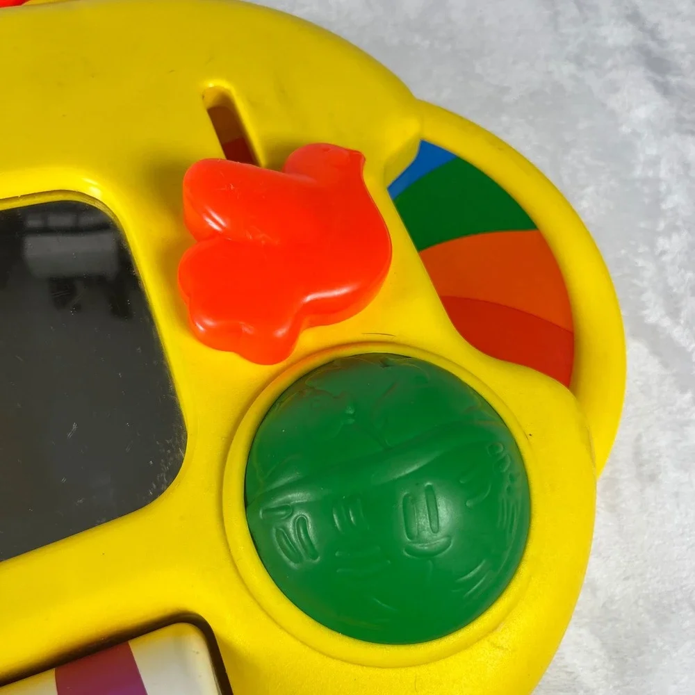 Little Tikes Vintage Baby Activity Center Crib Toy Yellow Mirror‎ Rattle 1525-01